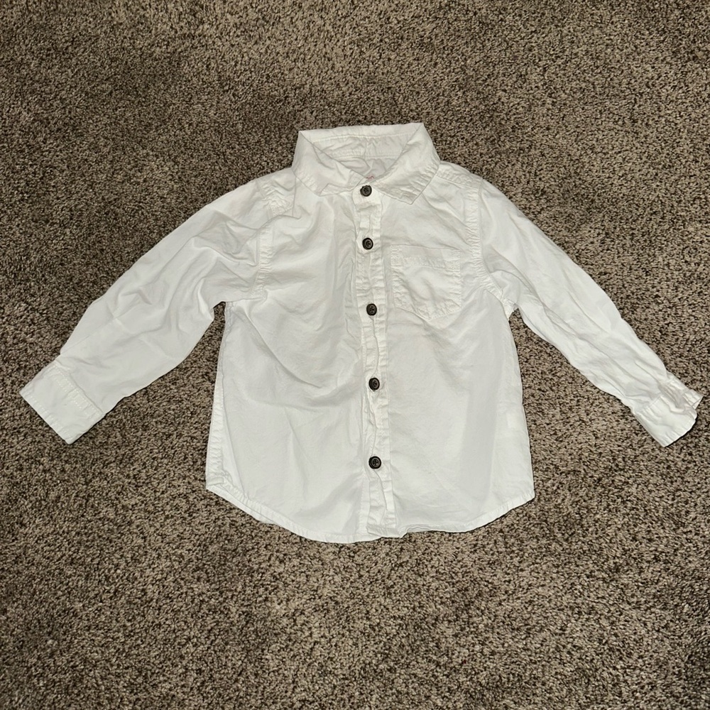 Cat & Jack White Button Down Kids Shirt